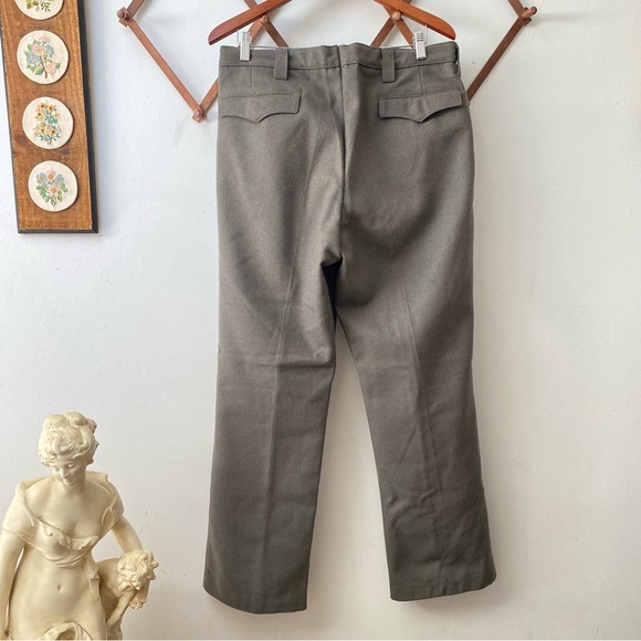 G-48 Vintage East German Wool Military Pants Button Fly - Picture 6 of 11